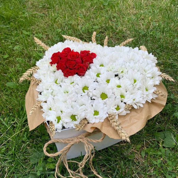 Коробка із маргаритками